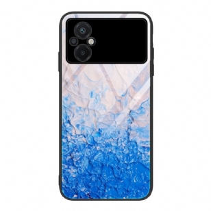 Coque Poco M5 Verre Trempé Marble Colors