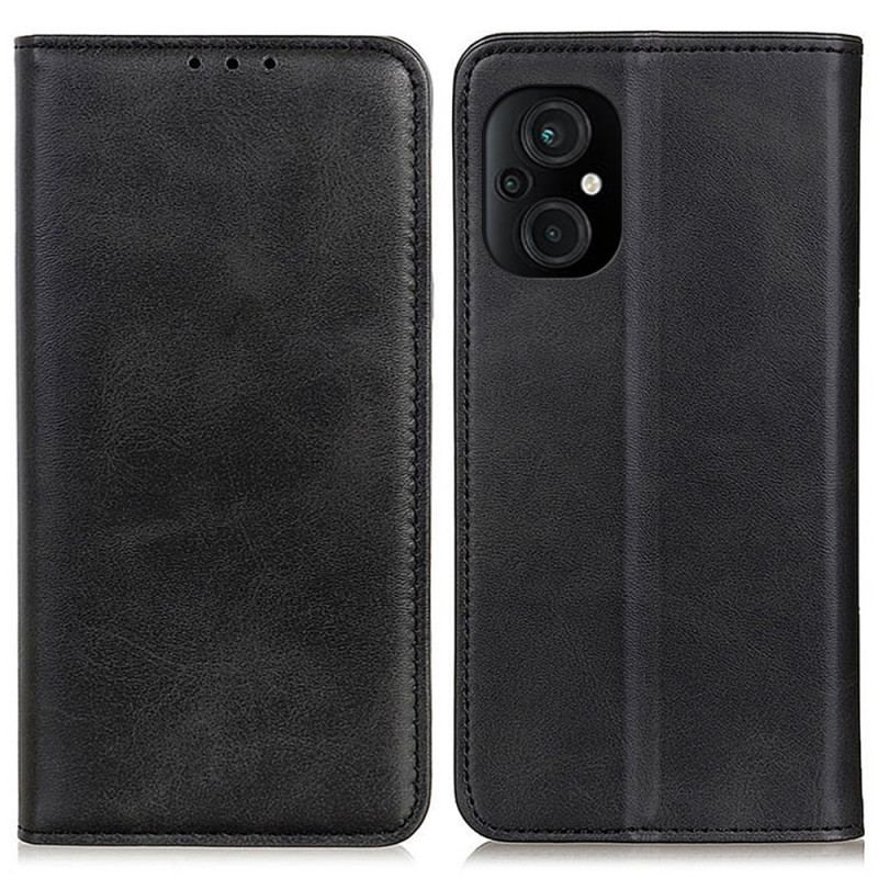 Flip Cover Poco M5 Cuir Fendu