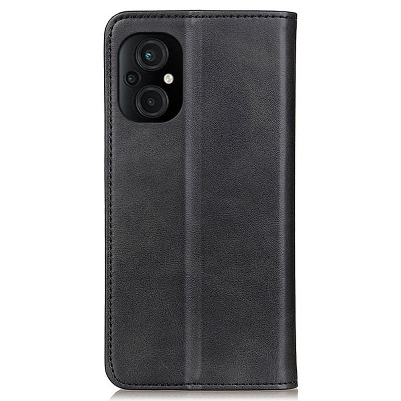 Flip Cover Poco M5 Cuir Fendu