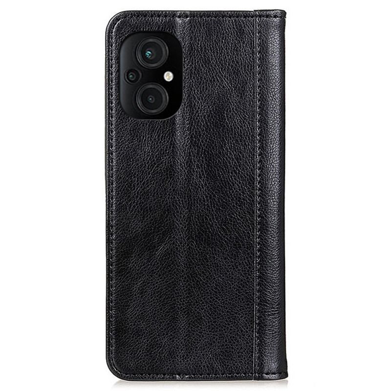 Flip Cover Poco M5 Cuir Fendu