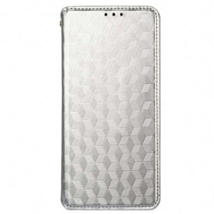 Flip Cover Poco M5 Effet Cuir Cubes 3D