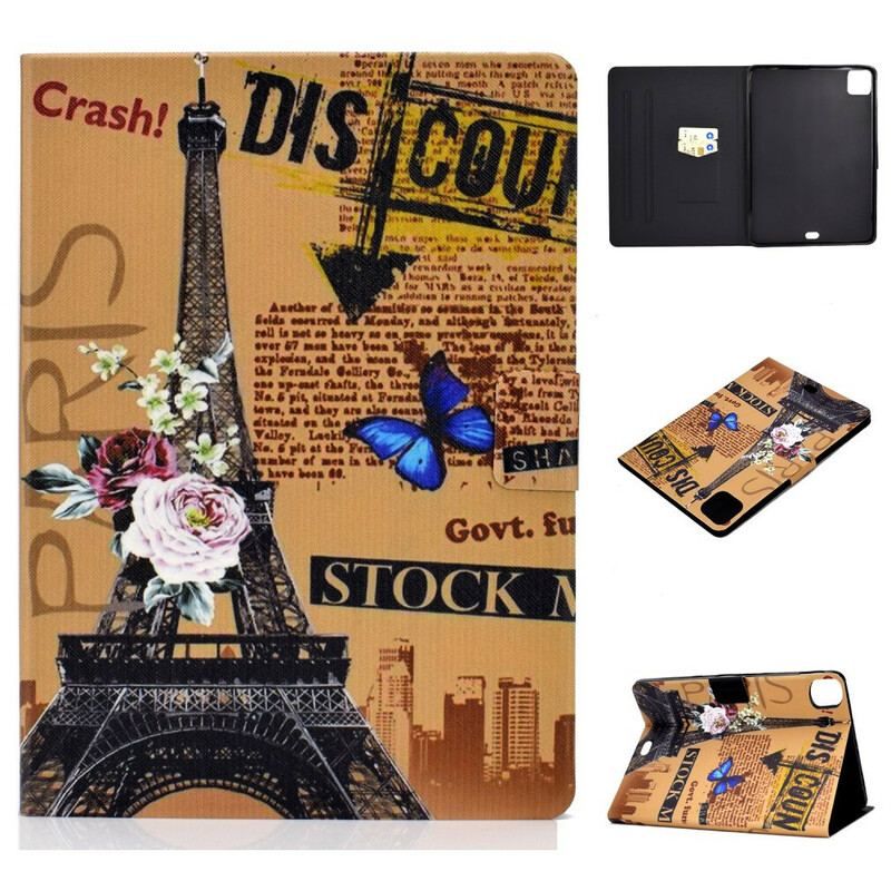 Housse iPad Air (2022) (2020) / Pro 11" Tour Eiffel Florale