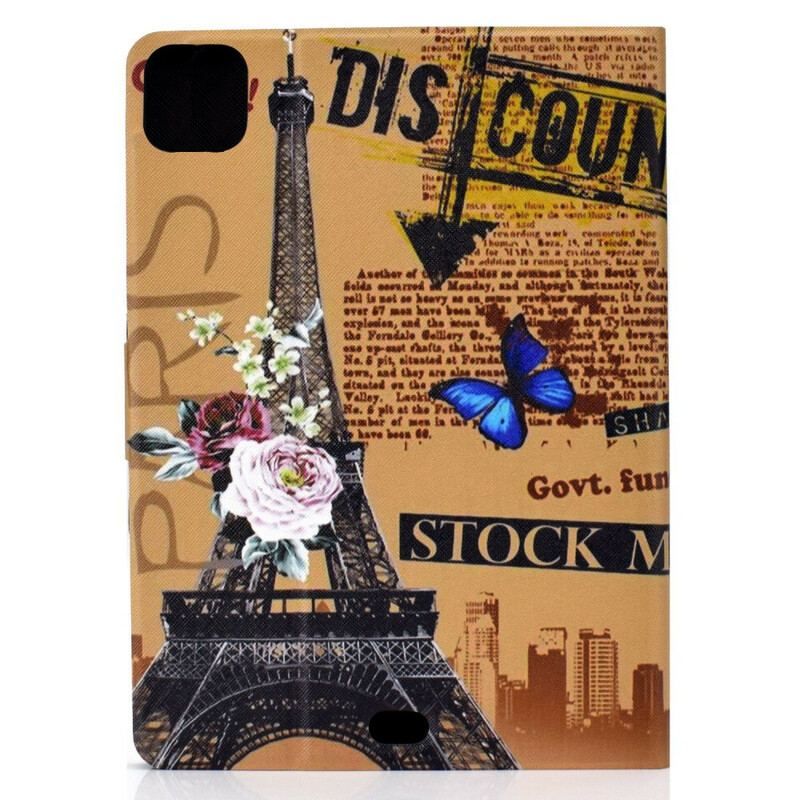 Housse iPad Air (2022) (2020) / Pro 11" Tour Eiffel Florale