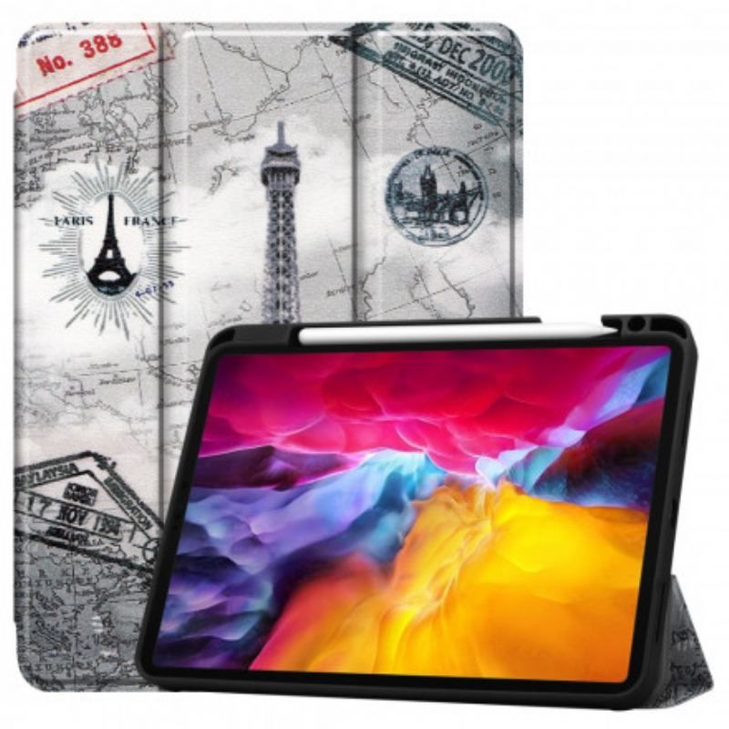 Smart Case iPad Pro 11" (2022) (2021) Tour Eiffel Porte-Stylet