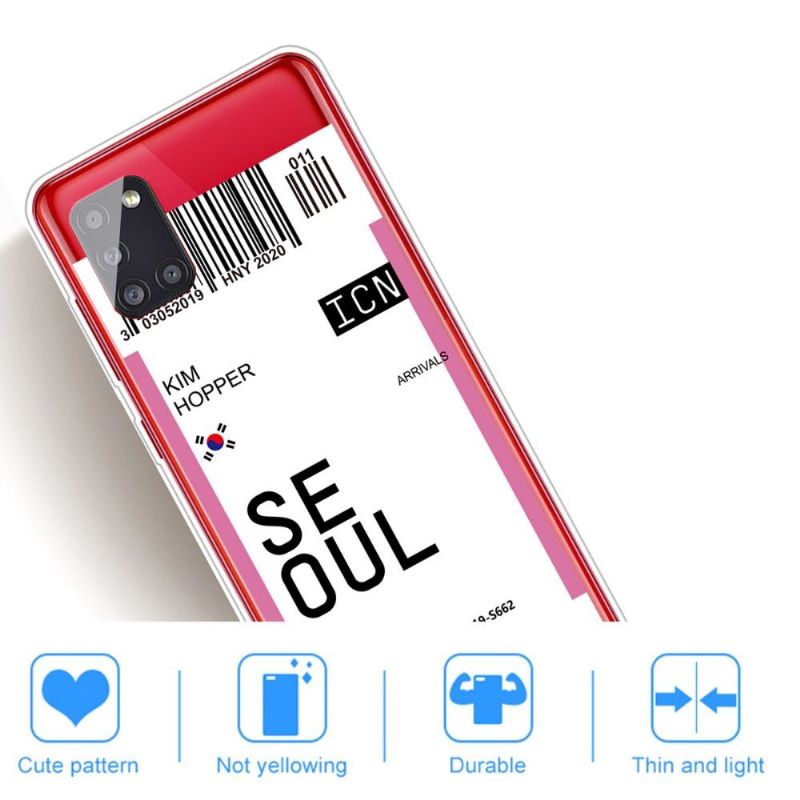 Coque Samsung Galaxy A51 5G Boarding Pass 03 SEOUL