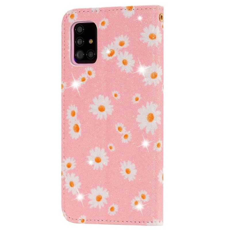 Housse Samsung Galaxy A51 5G Marguerites - Rose