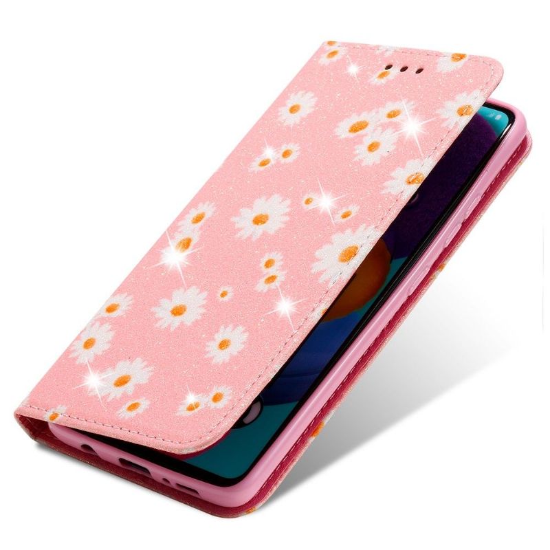 Housse Samsung Galaxy A51 5G Marguerites - Rose