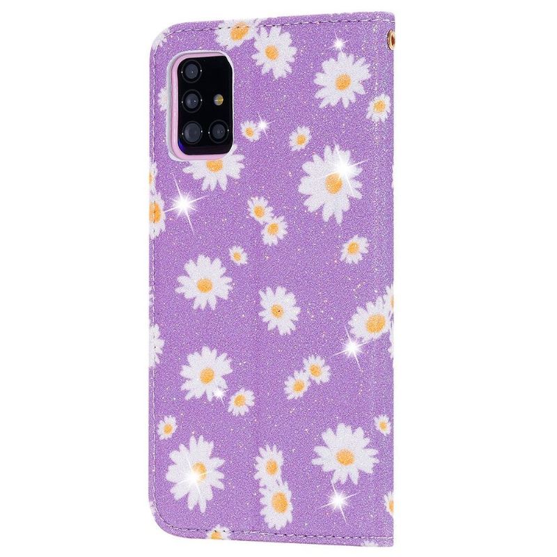 Housse Samsung Galaxy A51 5G Marguerites - Violet