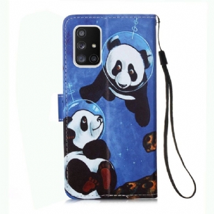 Housse Samsung Galaxy A51 5G Panda astronaute