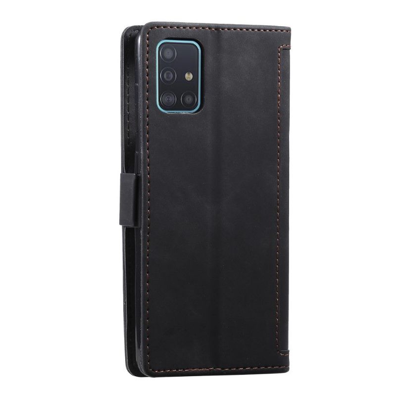 Housse Samsung Galaxy A51 5G Vintage Porte Cartes à Lanière