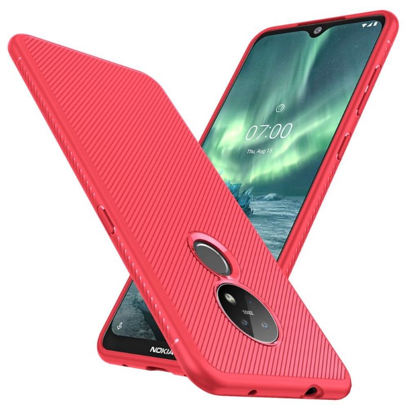 Coque Nokia 7.2 Flexible Effet Strié