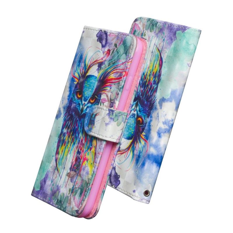 Housse Nokia 7.2 hibou aquarelle