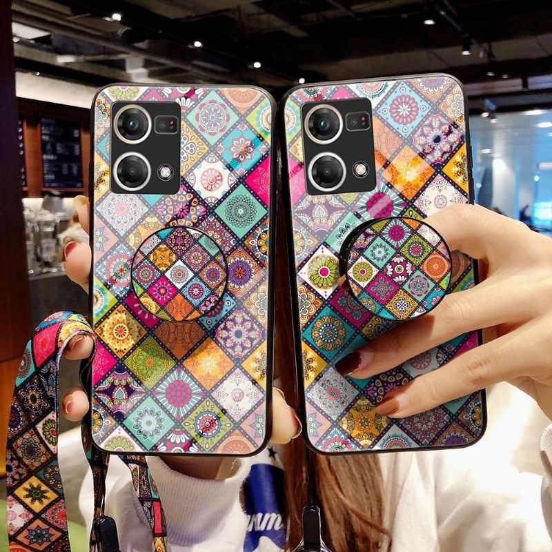 Coque Oppo Reno 7 Kaleidoscope Mandala avec support