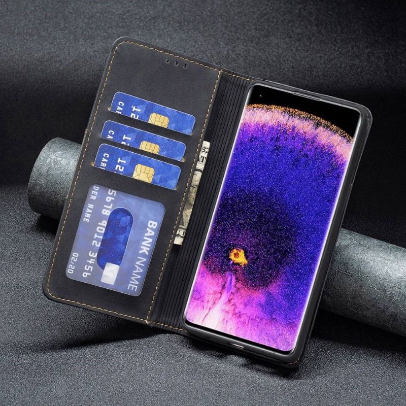 Housse Oppo Reno 7 BINFEN COLOR flip simili cuir