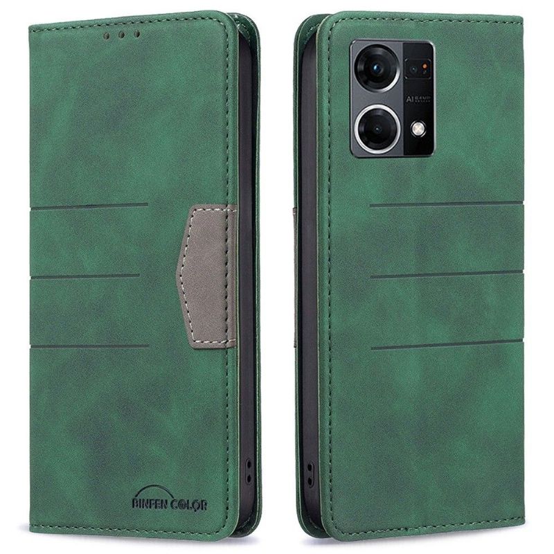 Housse Oppo Reno 7 BINFEN COLOR flip simili cuir