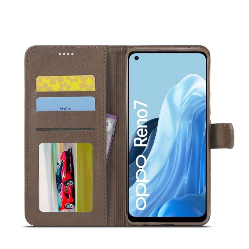 Housse Oppo Reno 7 Effet Cuir LC.IMEEKE