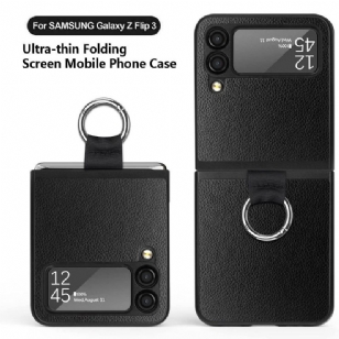 Samsung Galaxy Z Flip3 5G - Coque simili cuir Ring