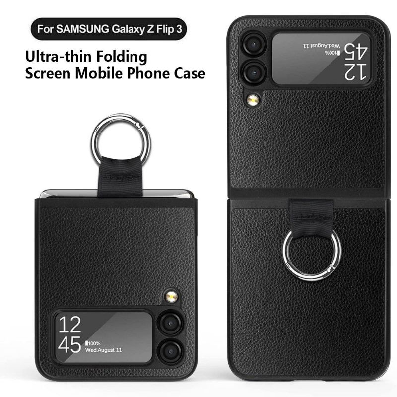 Samsung Galaxy Z Flip3 5G - Coque simili cuir Ring