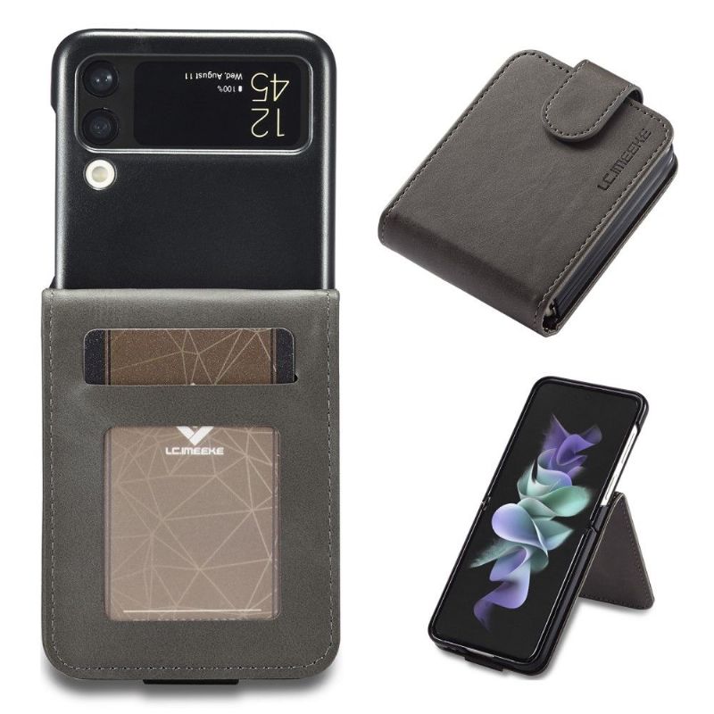 Samsung Galaxy Z Flip3 5G - Etui effet cuir porte-carte