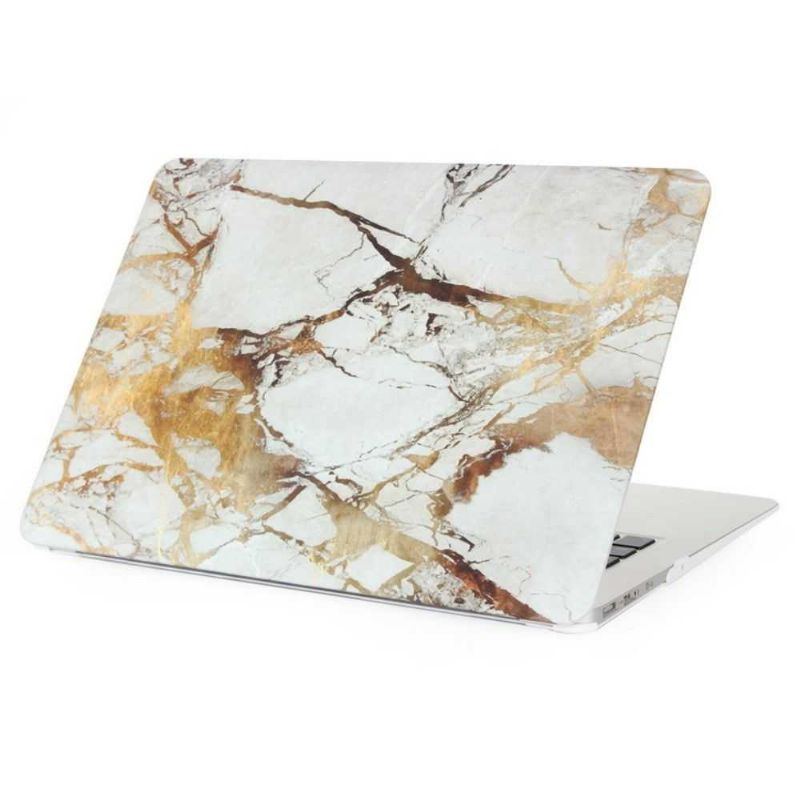 Coque MacBook Pro 13 pouces Marbre - Or / Gris