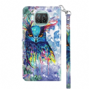 Housse Xiaomi Mi 10T Lite hibou aquarelle