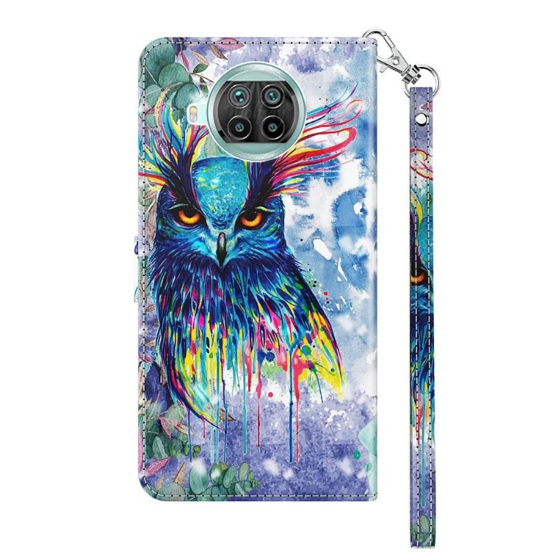 Housse Xiaomi Mi 10T Lite hibou aquarelle