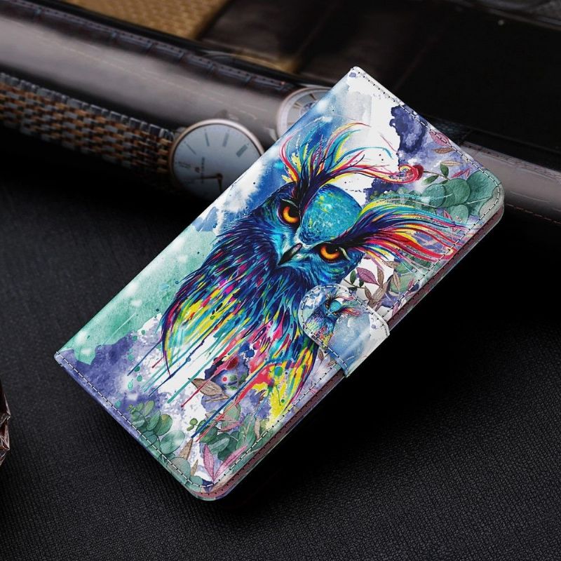 Housse Xiaomi Mi 10T Lite hibou aquarelle