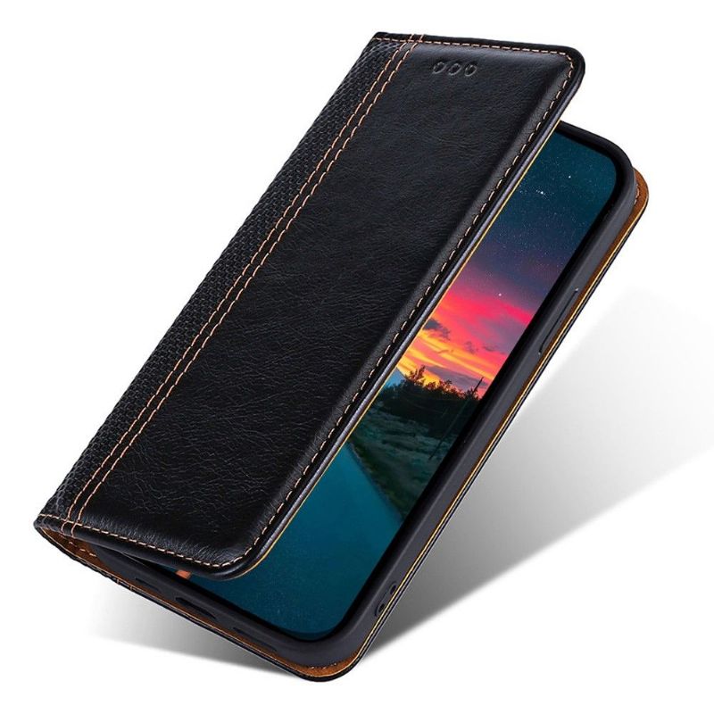 Housse Honor Magic 4 Lite 5G Flip folio coutures