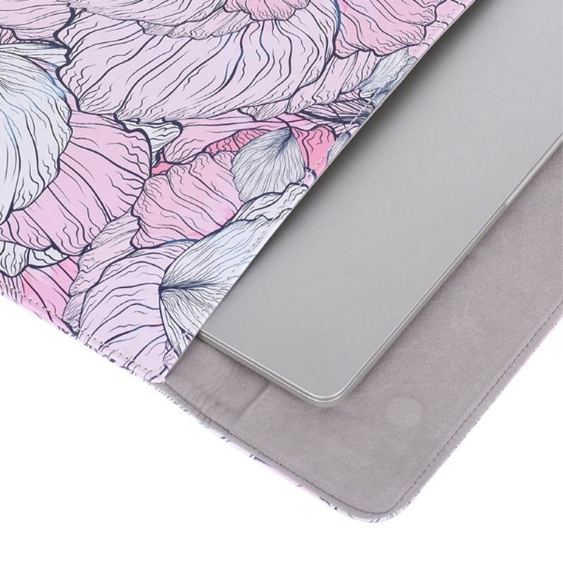 Pochette ordinateur design enveloppe fleurs