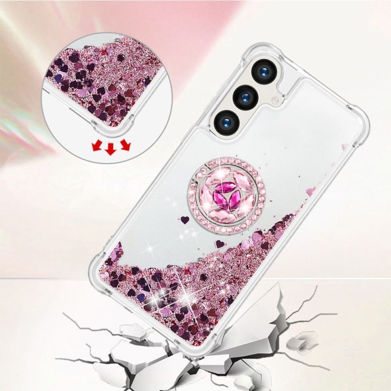 Coque Samsung Galaxy S24 5G avec Anneau-Support Paillettes