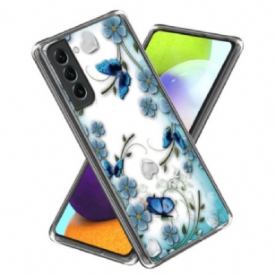 Coque Samsung Galaxy S24 5G Papillons et Fleurs