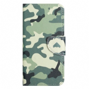 Housse Samsung Galaxy S24 5G Camouflage Militaire à Lanière