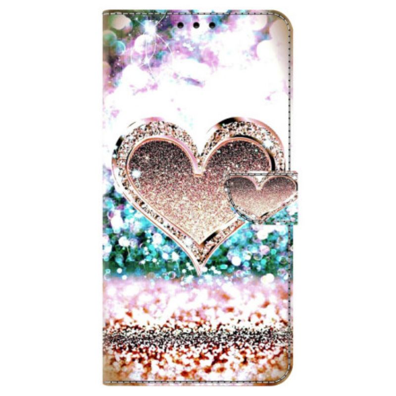 Housse Samsung Galaxy S24 5G Coeur Diamant Rose