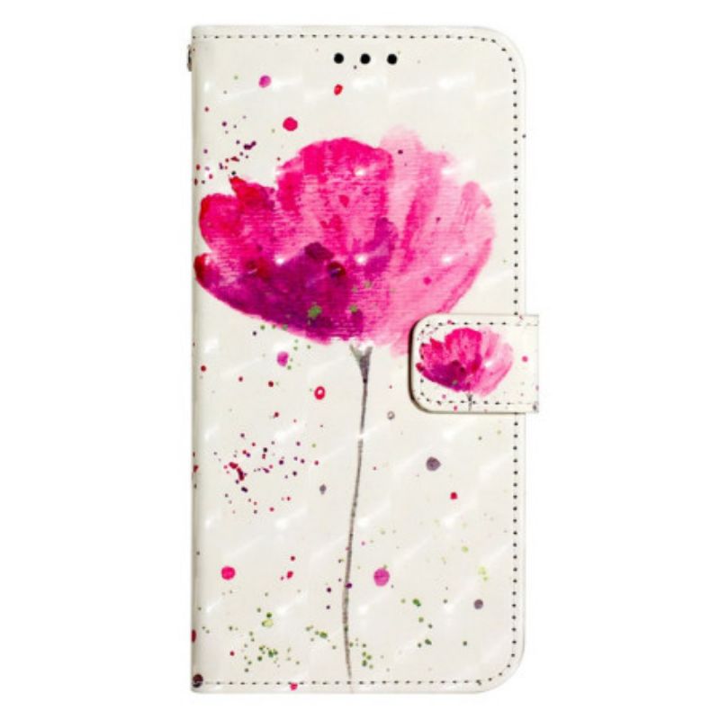 Housse Samsung Galaxy S24 5G Coquelicot à Lanière