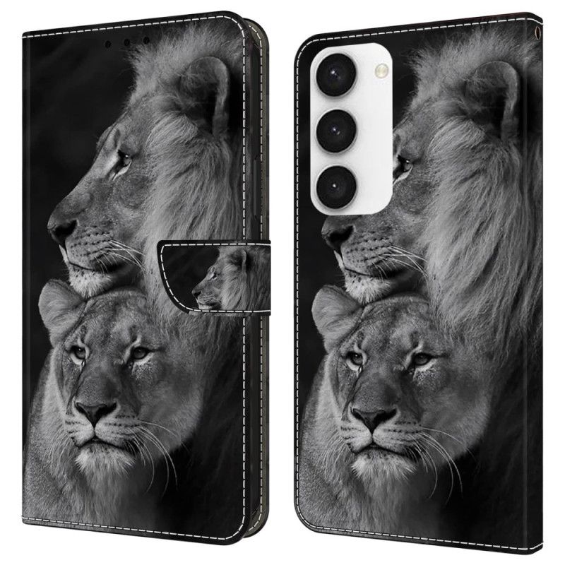 Housse Samsung Galaxy S24 5G Couple de Lions