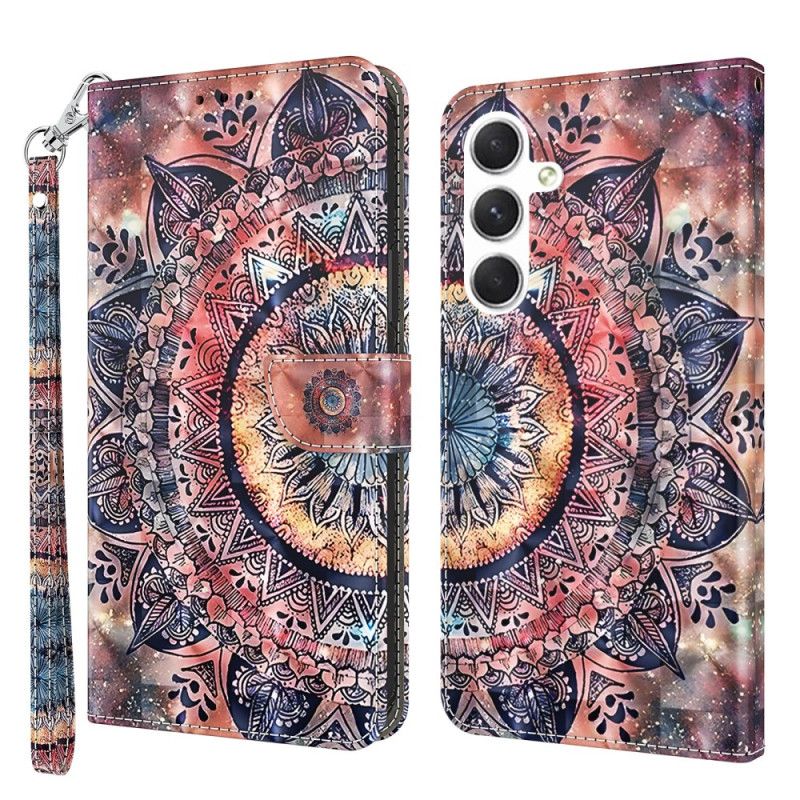 Housse Samsung Galaxy S24 5G Mandala Coloré à Lanière