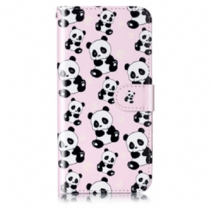 Housse Samsung Galaxy S24 5G Motif Panda à Lanière