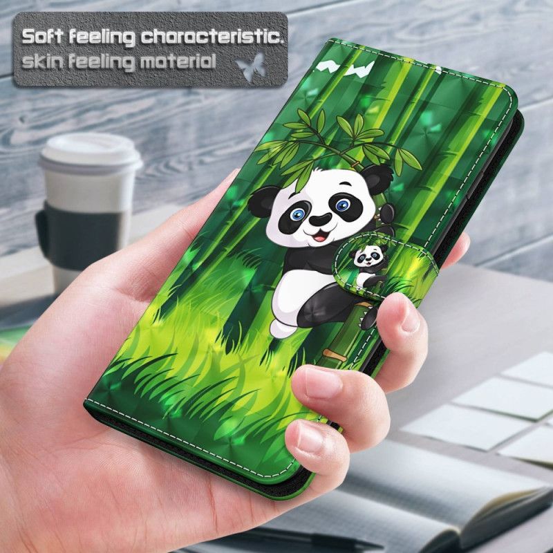 Housse Samsung Galaxy S24 5G Panda Bambou à Lanière