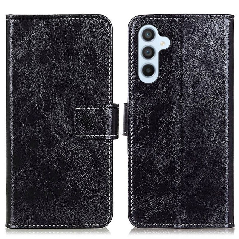 Housse Samsung Galaxy S24 5G Simili Cuir Vernie Coutures Apparentes