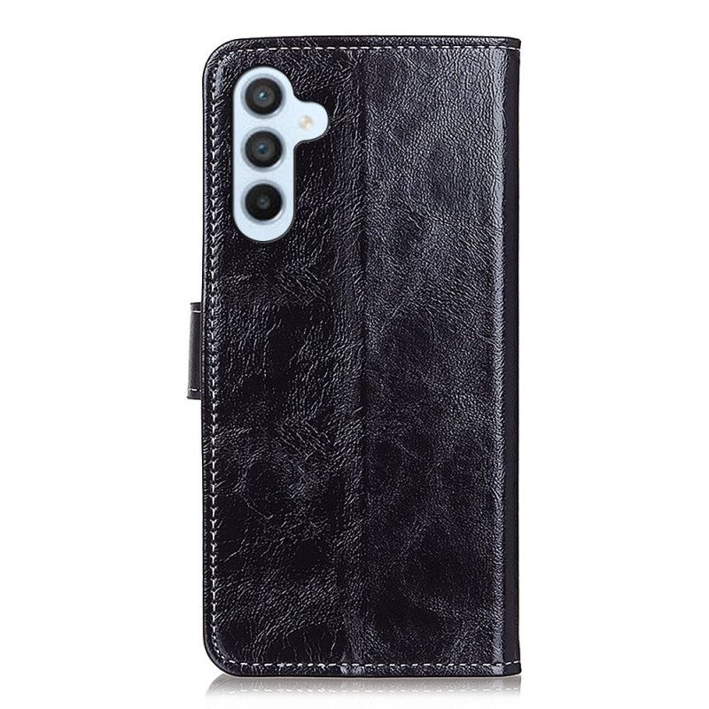 Housse Samsung Galaxy S24 5G Simili Cuir Vernie Coutures Apparentes