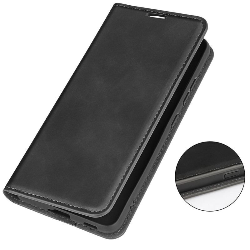 Flip Cover Moto G51 5G Effet Cuir Douceur Soie