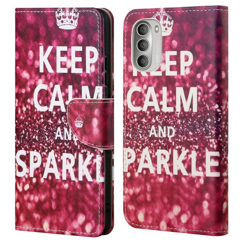 Housse Moto G51 5G Keep Calm and Sparkle