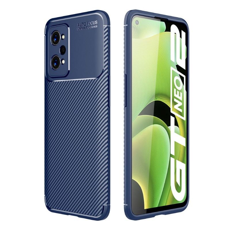 Coque Realme GT Neo 3T / Neo 2 style fibre de carbone