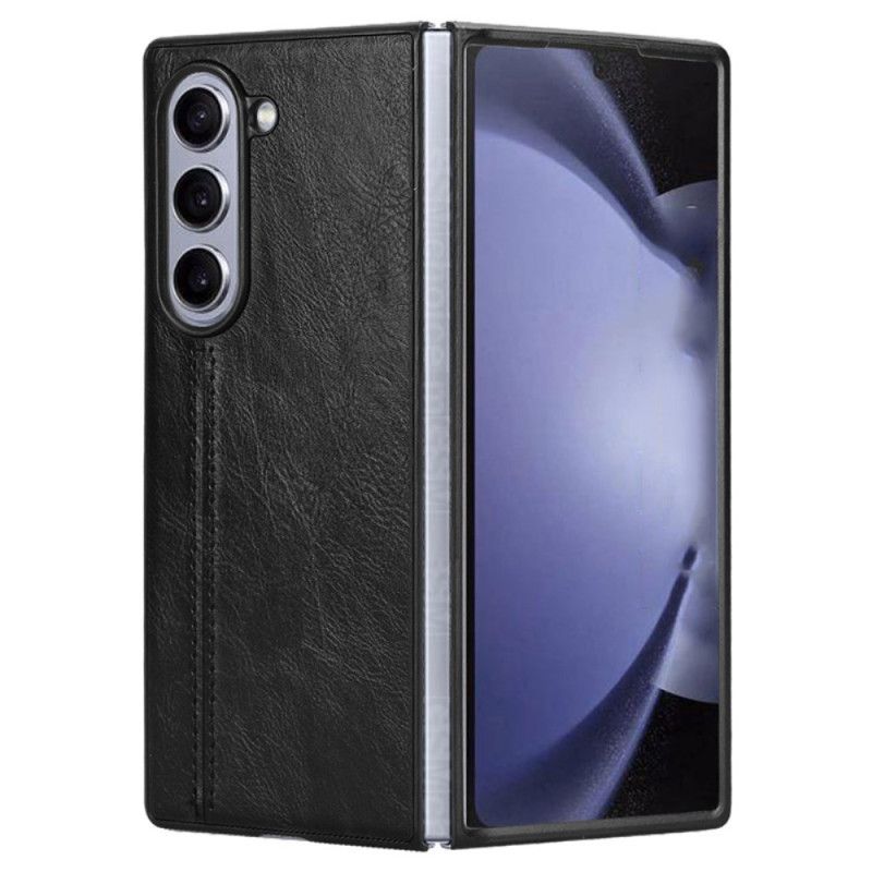 Coque Samsung Galaxy Z Fold 6 Simili Cuir Couture