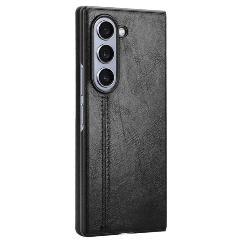 Coque Samsung Galaxy Z Fold 6 Simili Cuir Couture