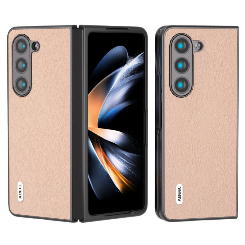 Coque Samsung Galaxy Z Fold 6 Simili Cuir Litchi ABEEL