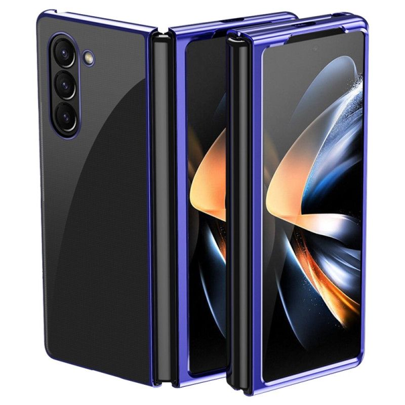 Coque Samsung Galaxy Z Fold 6 Transparente Rebords Métallisés