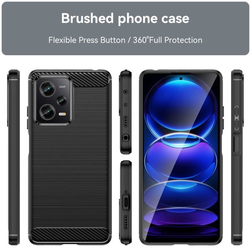 Coque Xiaomi Redmi Note 12 Pro/Poco X5 Pro 5G Fibre Carbone Brossée