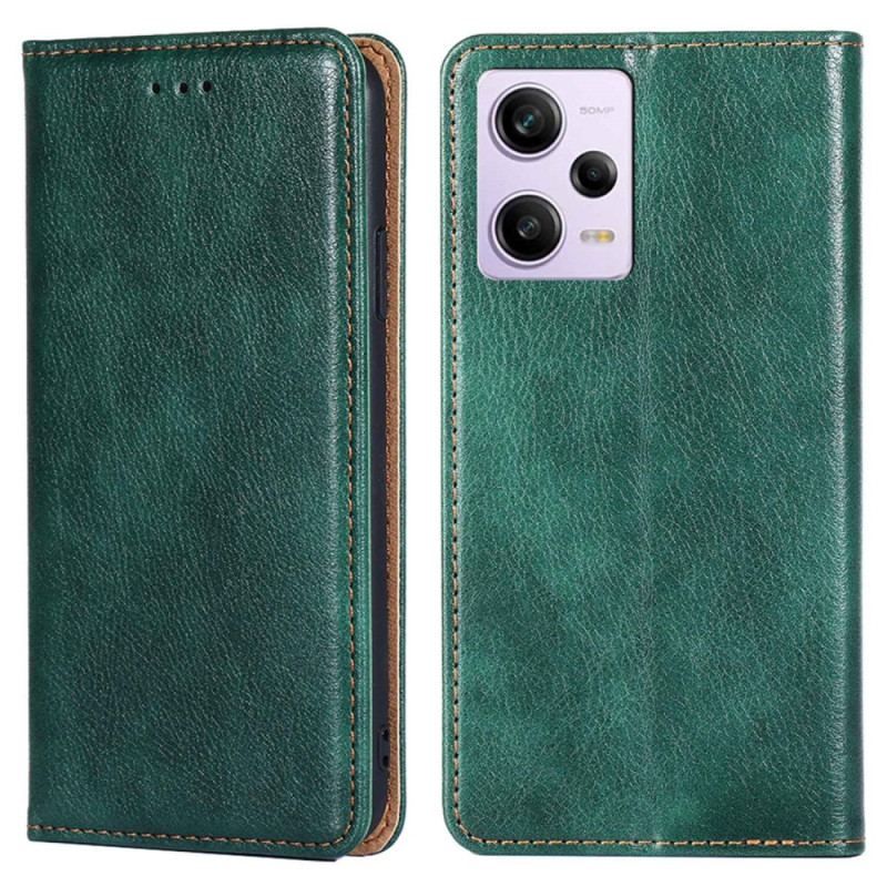 Flip Cover Xiaomi Redmi Note 12 Pro/Poco X5 Pro 5G Simili Cuir Coutures