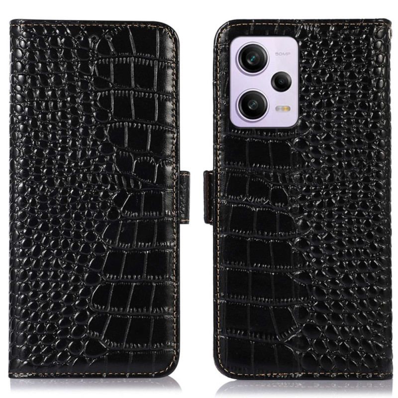 Housse Xiaomi Redmi Note 12 Pro/Poco X5 Pro 5G Style Crocodile RFID